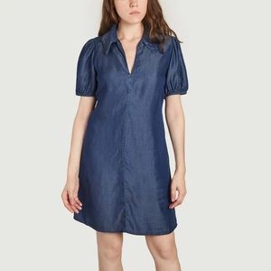 Samsoe Margot Short Sleeve Dress in Sky Captain Size L
